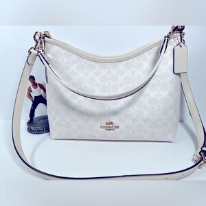 NWT Coach Laurel Shoulder Bag In Signature Canvas CV975 White /Chalk